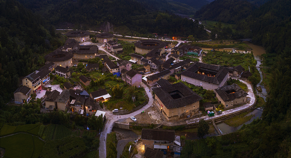 河坑村夜韵